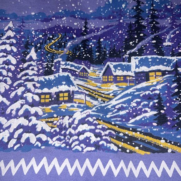 Vintage 90s Puff Paint Colorado Mountains Graphic Sweatshirt USA Womens Size M/L - Picture 3 of 11